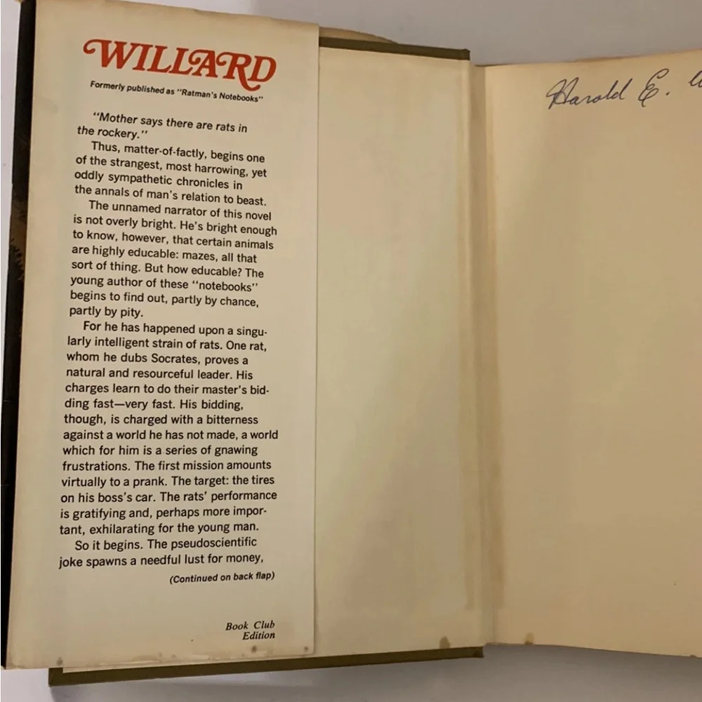 Willard Novel‎ by Stephen Gilbert - Black Cover